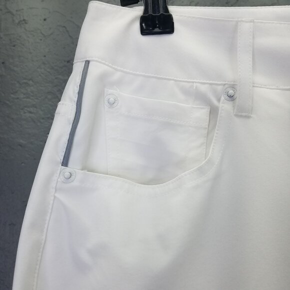 Tretorn Cropped Cuffed Pants Women's 4 Lightweight Pedal Pushers Golf White NEW - Picture 4 of 16
